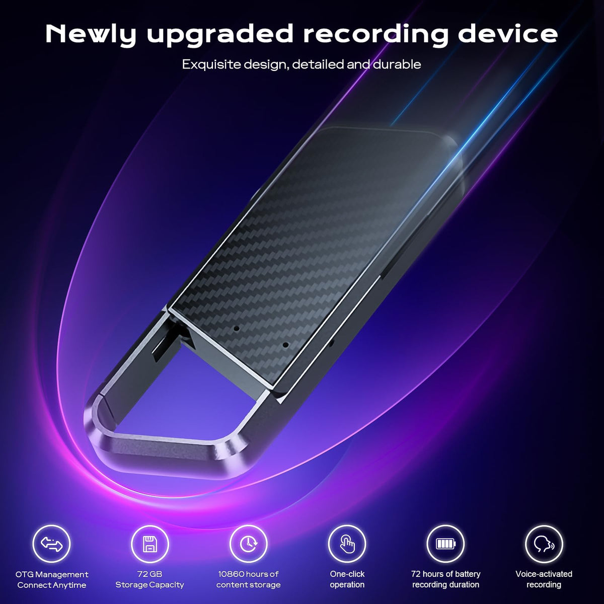 Voice Activated Recorder with Noise Reduction Portable Audio Recorder M559
