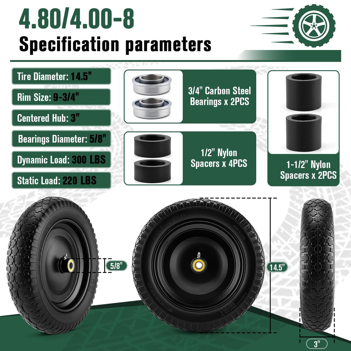 4.80/4.00-8 Wheelbarrow Tire N4823
