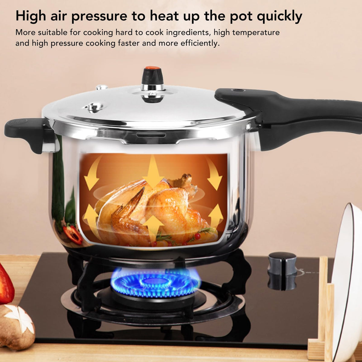 Stainless Steel 3L Pressure Cooker D6034