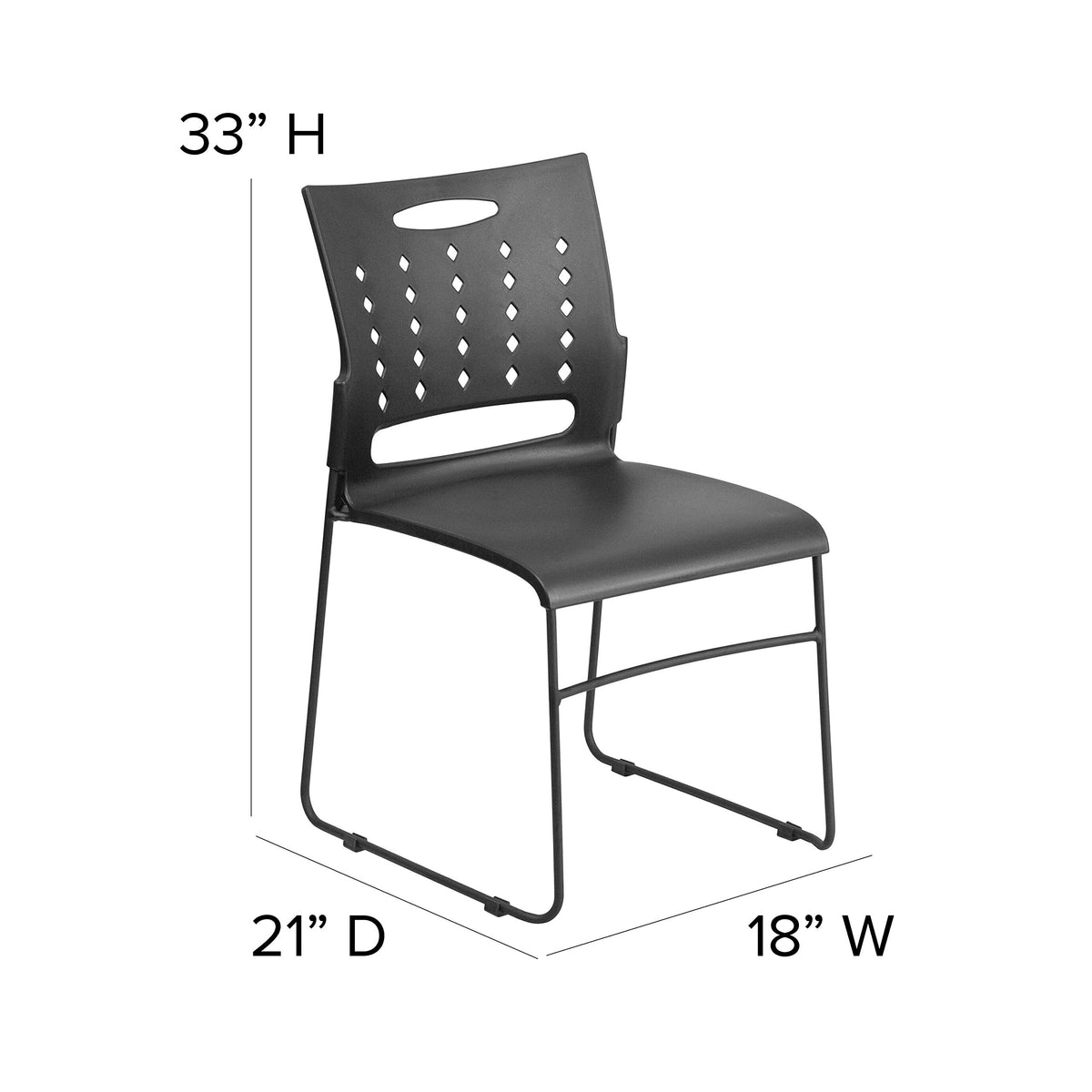 Black Stacking Chairs Set of 5 S2161