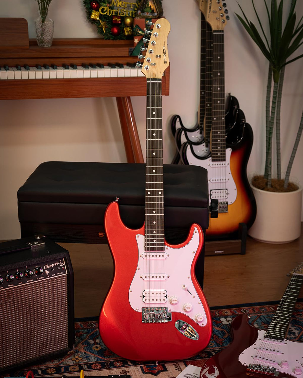 39" Full Size HSS Pick Up Electric Guitar Beginner Kit B39337