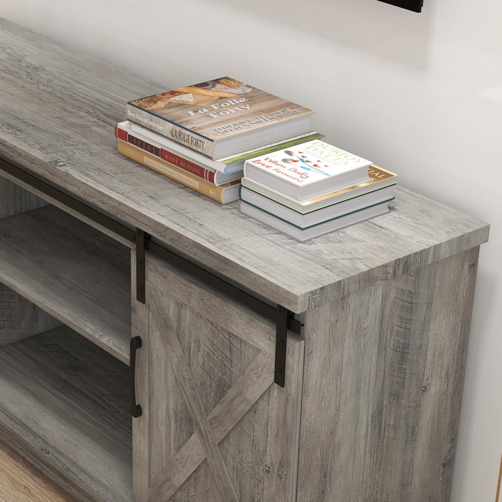 65 Inch TV Stand with Sliding Barn Doors G232118