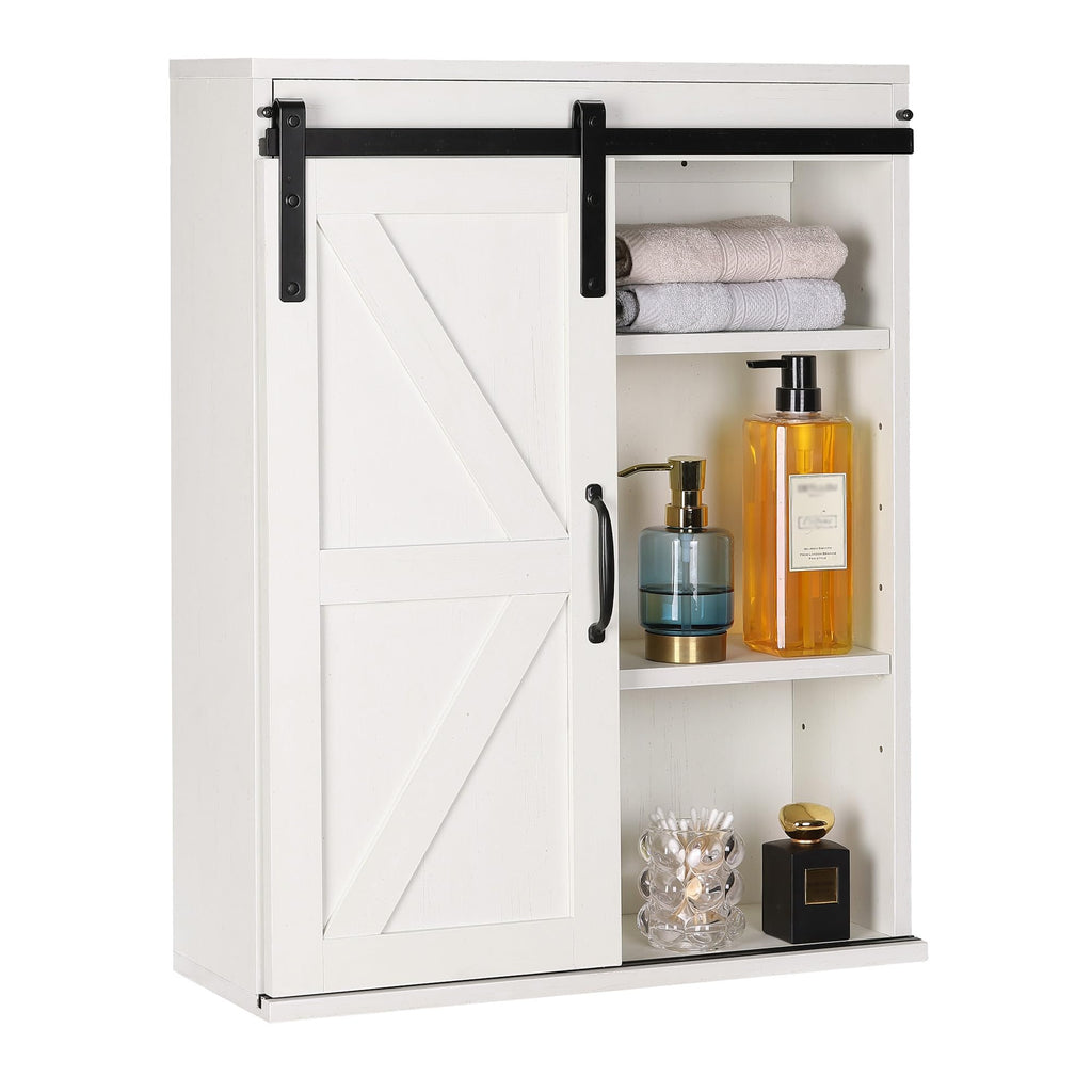 Wall Cabinet with Sliding Barn Door Z837254