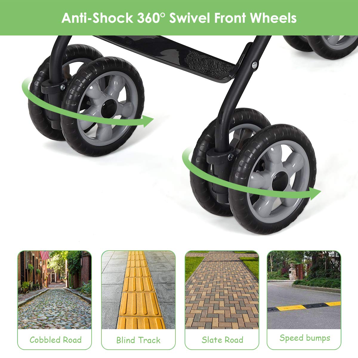 Lightweight Compact Travel Stroller Green T58566