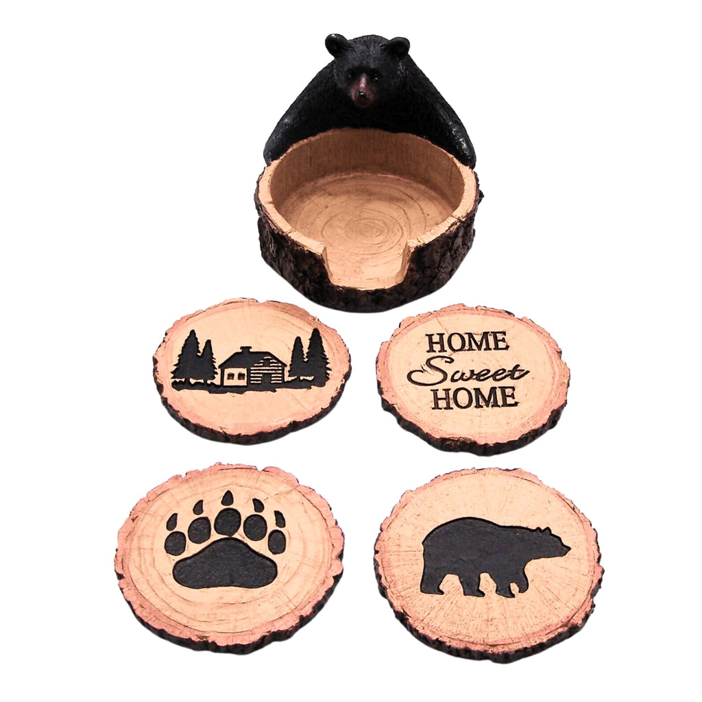 Coaster Set, Set of 4 Assorted Designs, 5 Inches H812