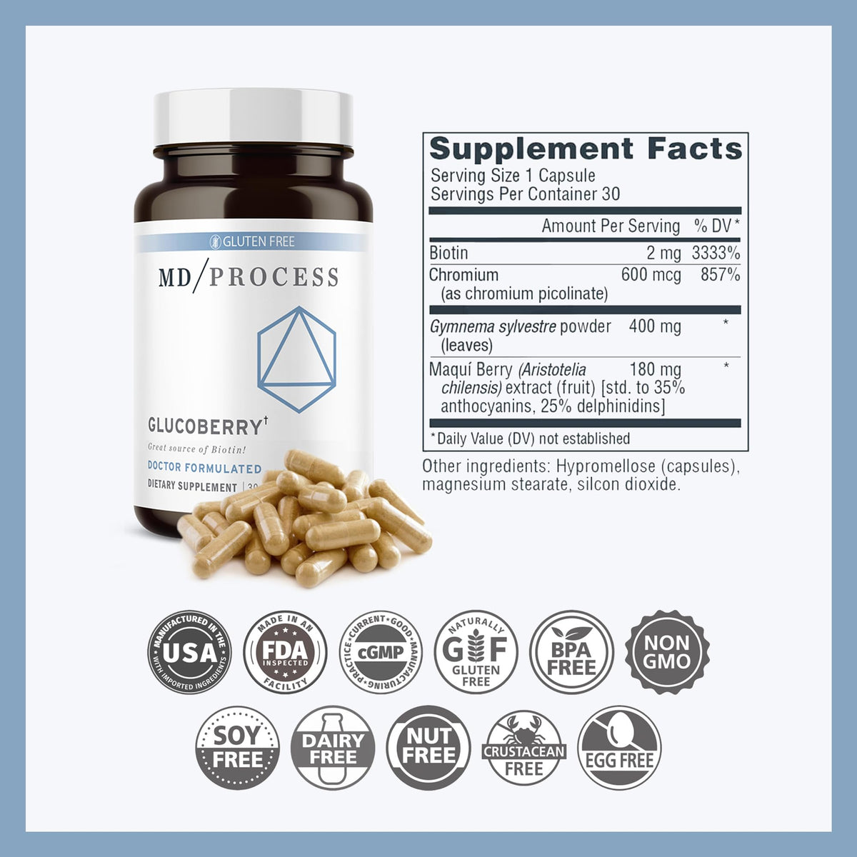 Maqui Berry Extract with Chromium Picolinate 30 Capsules P602115