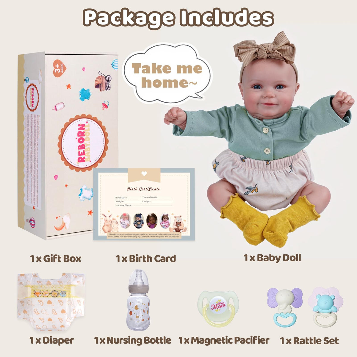 20 Inch Soft Vinyl Baby Doll Z951