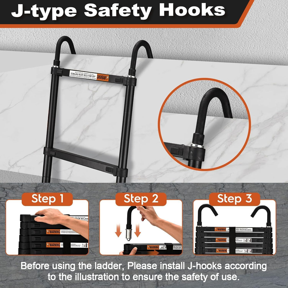 12.5FT Telescoping Extension Ladder U213537