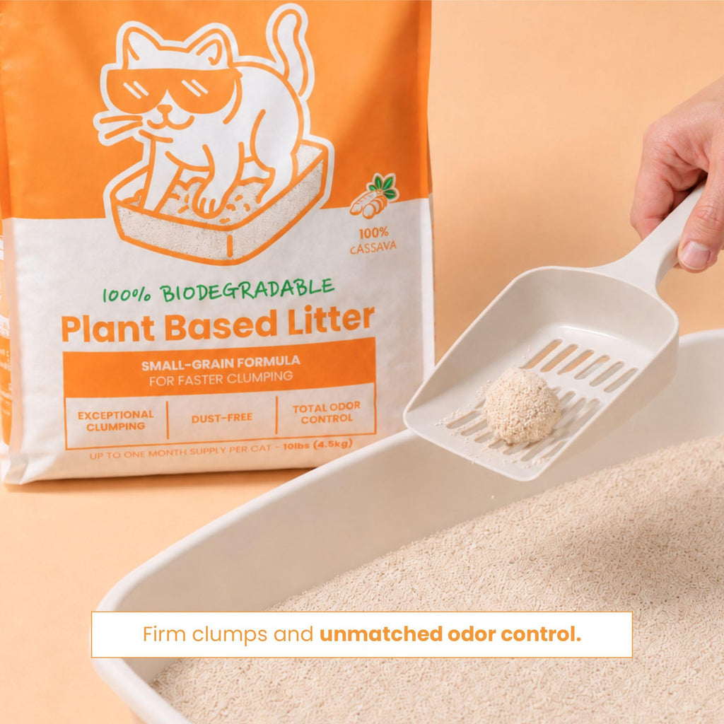 Natural Cat Litter 100% Cassava Small Grains Unscented 10 lbs K585