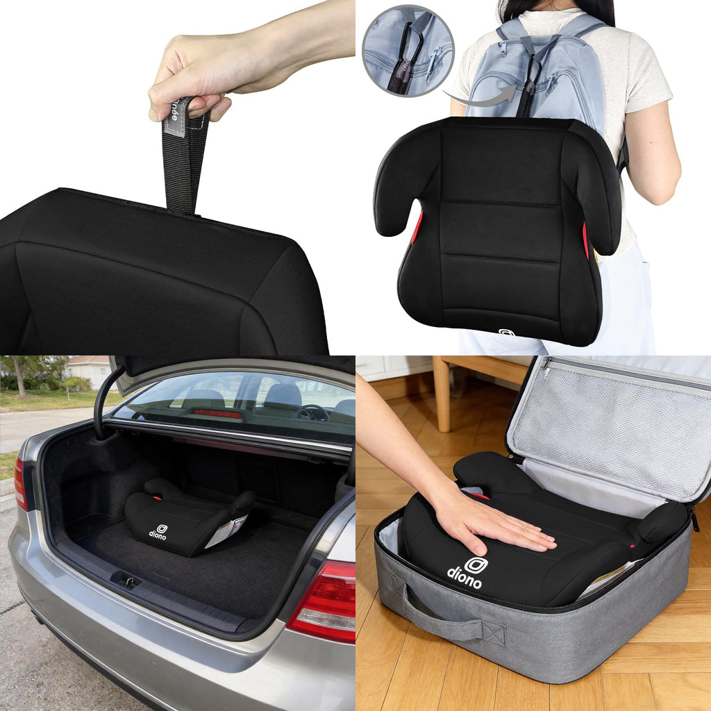Black Backless Booster Car Seat, Pack of 2 R553