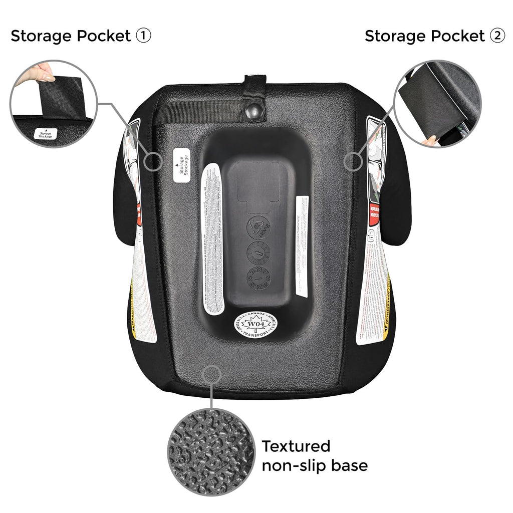 Black Backless Booster Car Seat, Pack of 2 R553