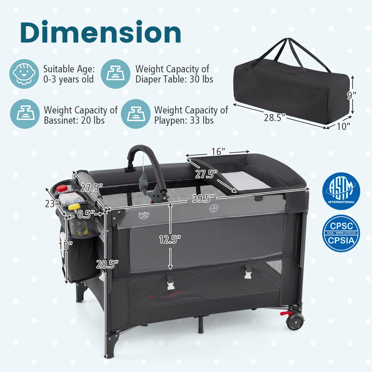 5-in-1 Pack and Play with Canopy Z109