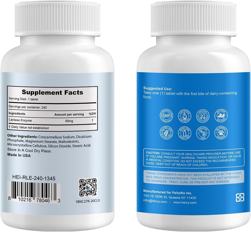 Lactase Pills 240 Tablets A221