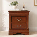 Solid Wood 2 Drawer Nightstand Z641150