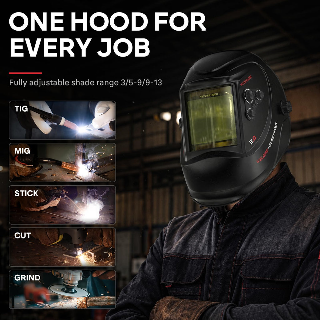 Auto Darkening Welding Helmet Large View V516641