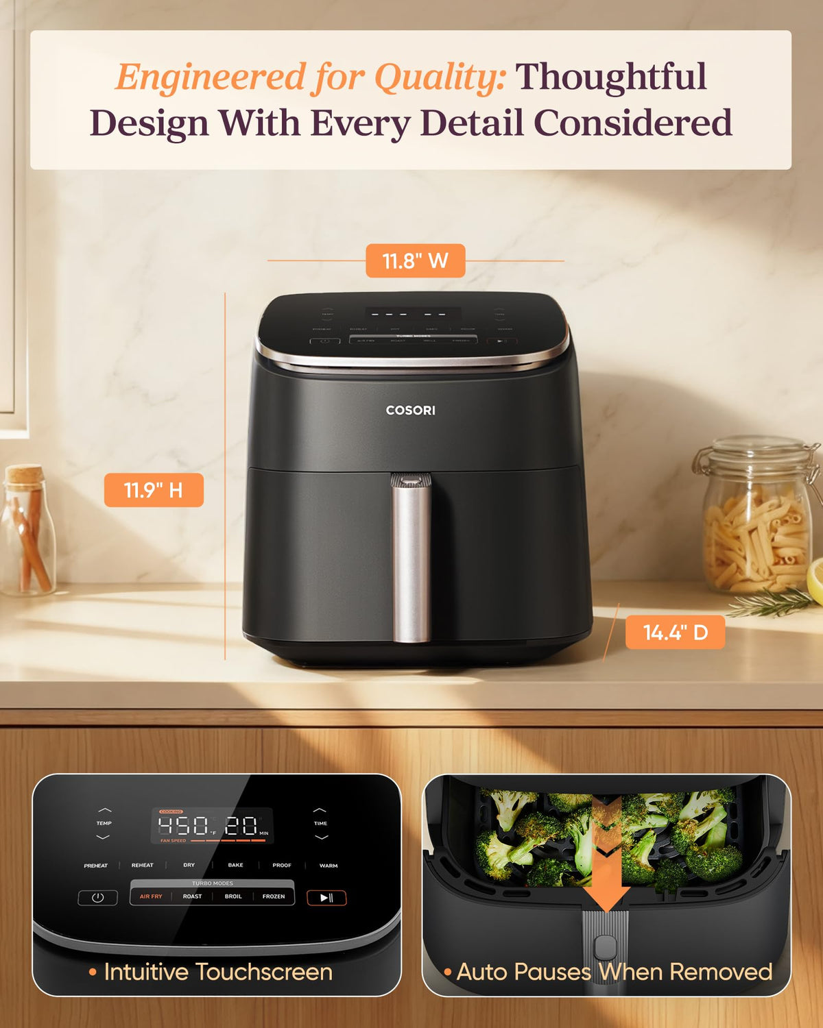 6 Qt Ceramic Coating Air Fryer D791116