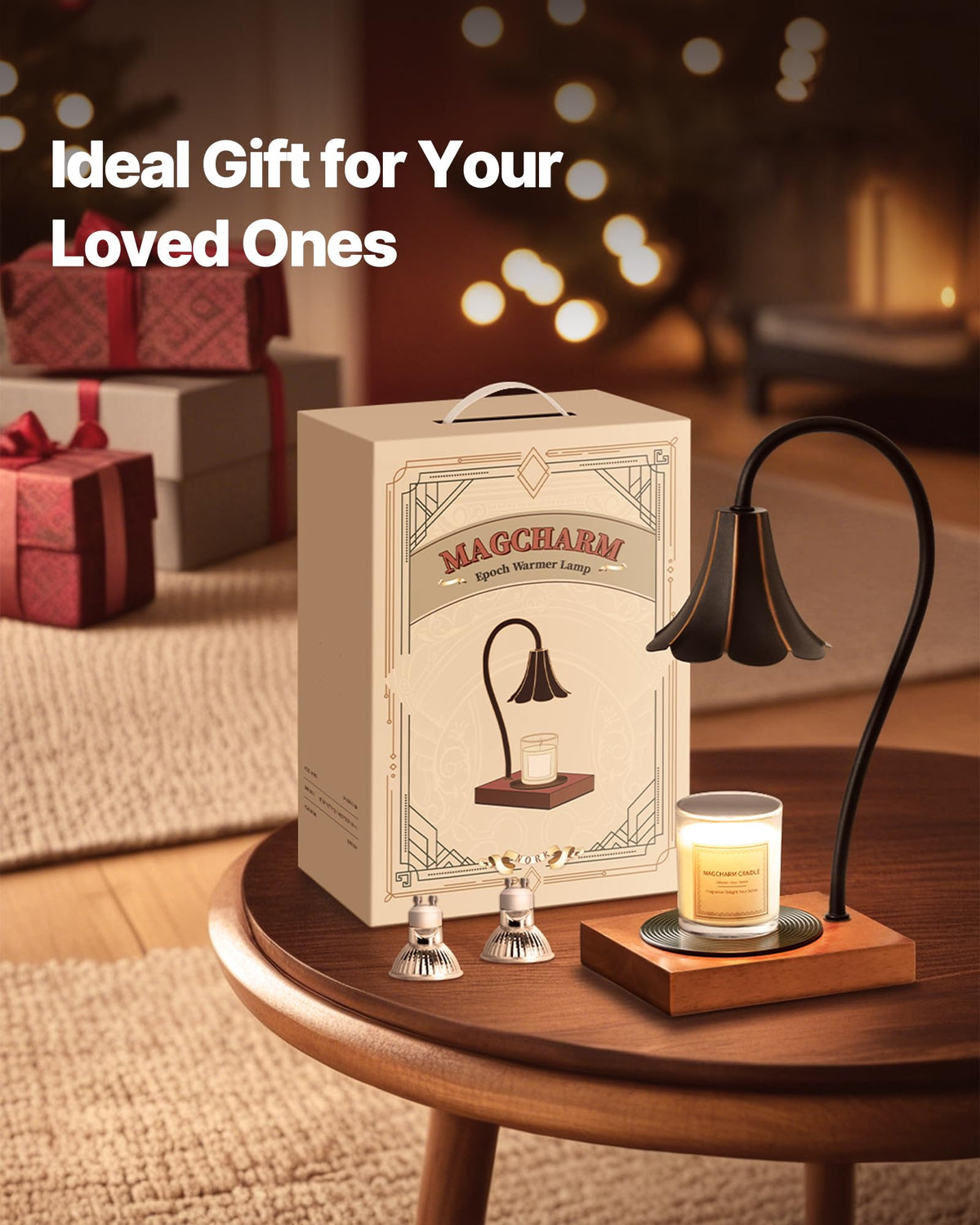 Black Candle Warmer Lamp with Timer & Stepless Dimmable I777