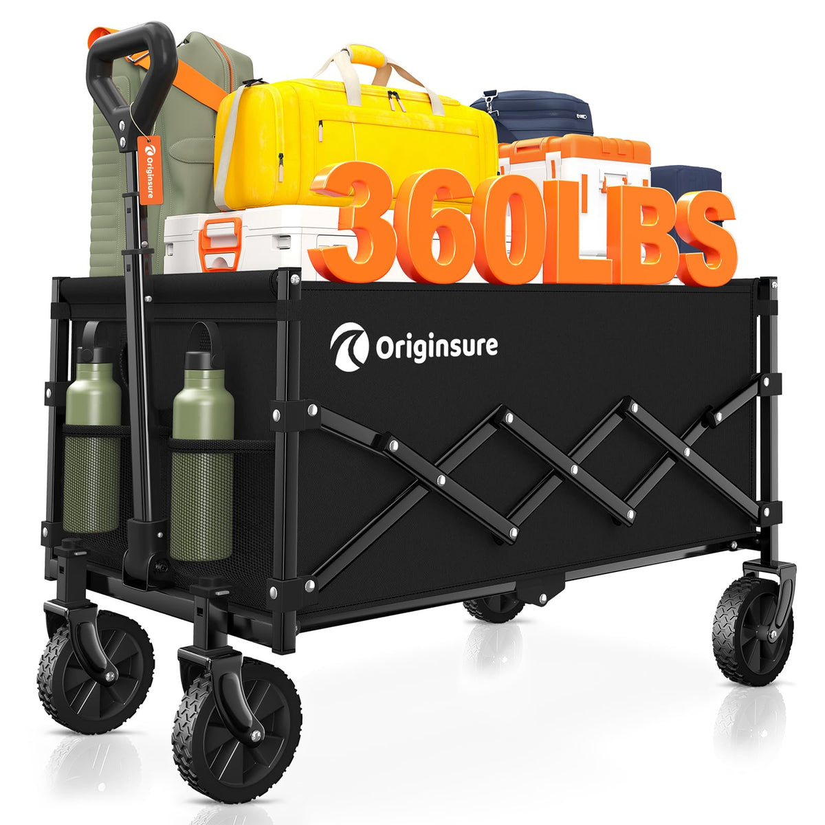 110L Collapsible Wagon Cart Black R76751