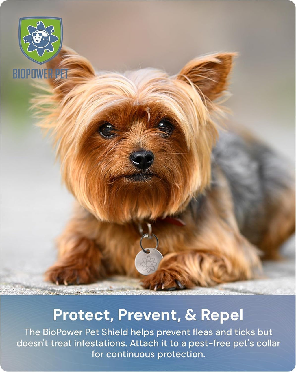 Natural Flea & Tick Repellent Collar Tag for Dogs & Cats Stainless Steel 2 Pack Z274