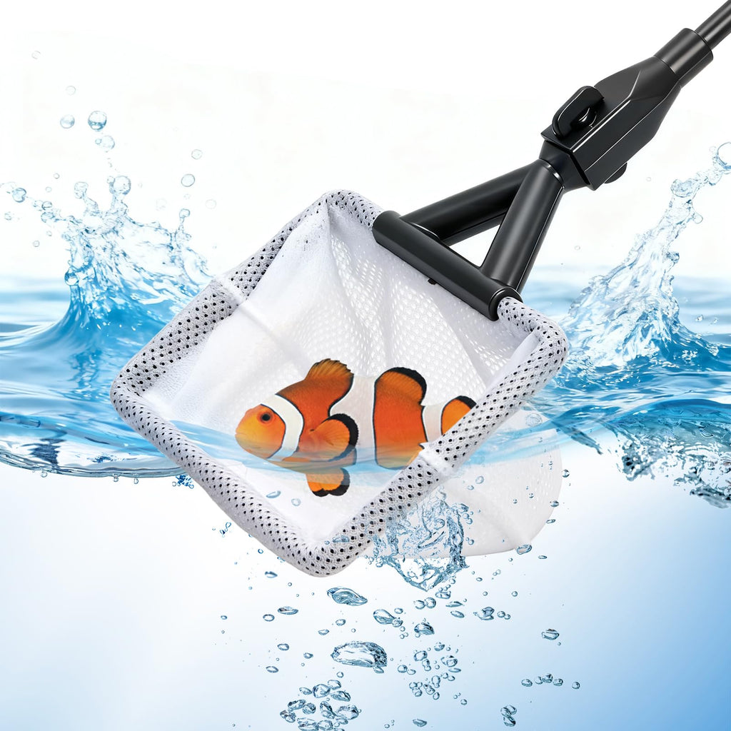 6 in 1 Aquarium Cleaning Tool Kit with Adjustable Telescopic Long Handle C991854