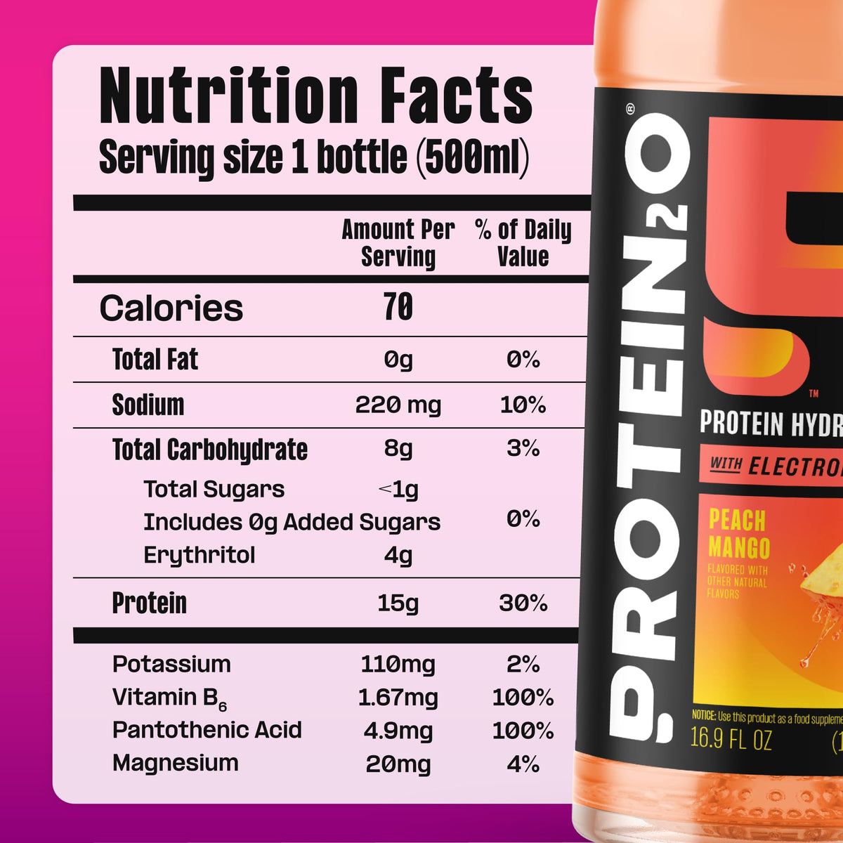 Clear Whey Protein Isolate and Electrolyte Drink 15g Protein 16.9 Fl Oz 12 Count S1408