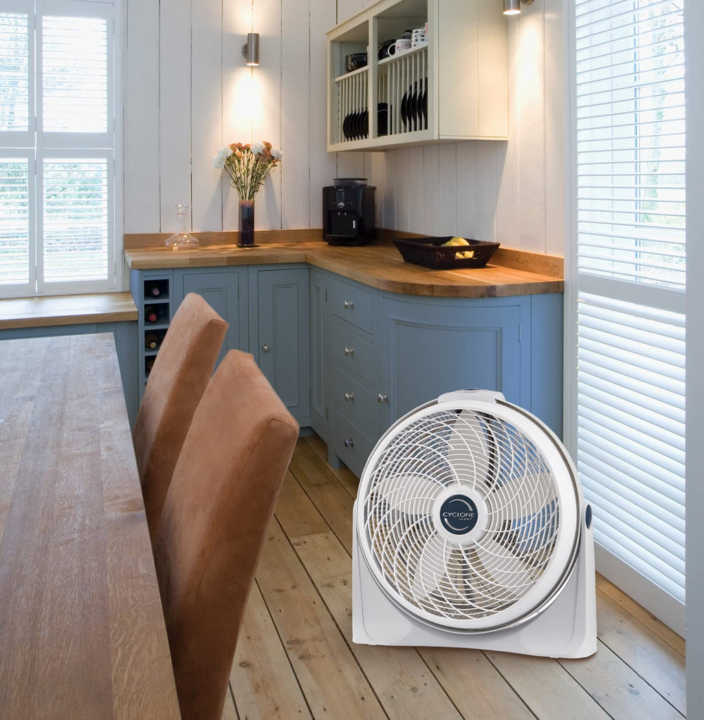 20 Inches 3 Speed White Pivoting Fan E832678