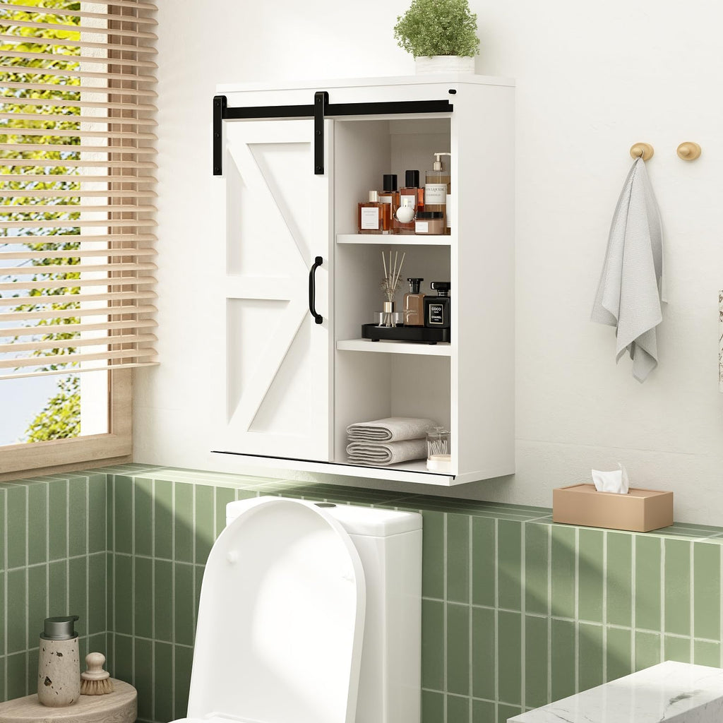Wall Cabinet with Sliding Barn Door Z837254