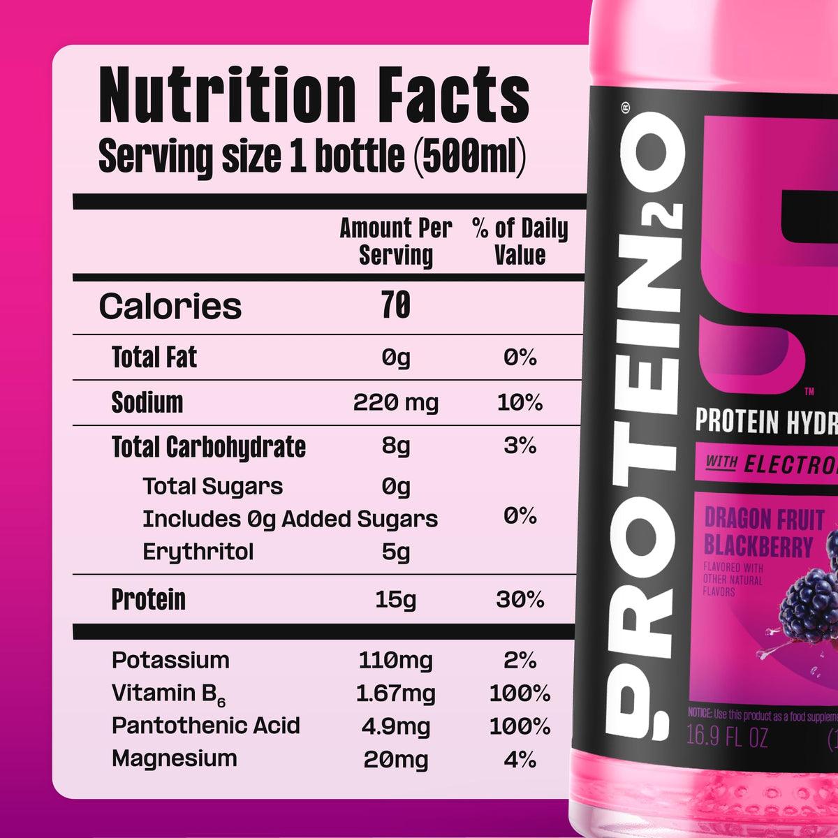 Clear Whey Protein Isolate and Electrolyte Drink 15g Protein 16.9 Fl Oz 12 Count S1408
