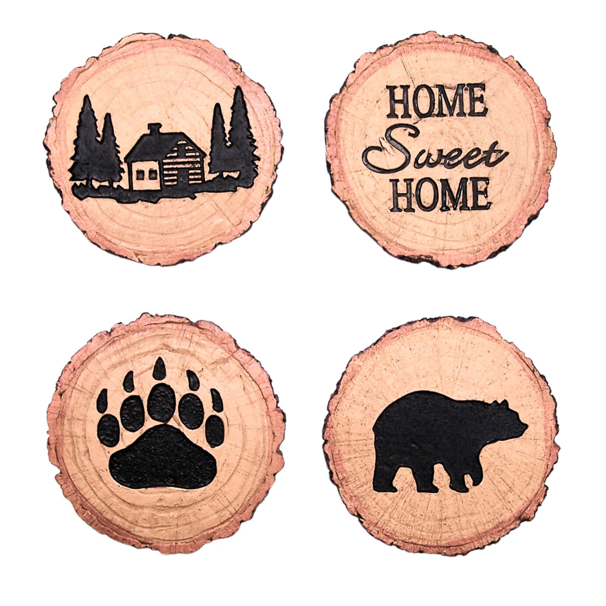 Coaster Set, Set of 4 Assorted Designs, 5 Inches H812