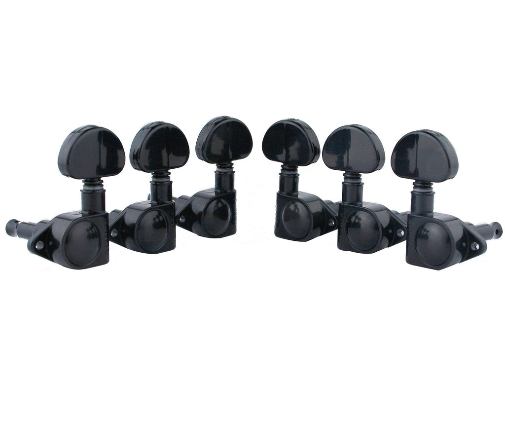 Guitar Machine Heads 3L + 3R Black P6947