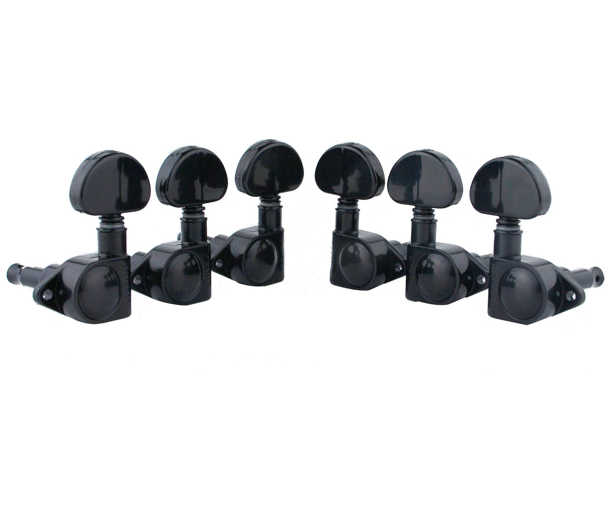 Guitar Machine Heads 3L + 3R Black P6947