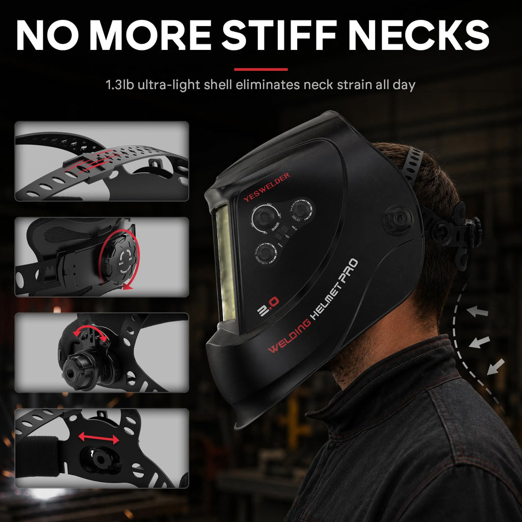 Auto Darkening Welding Helmet Large View V516641
