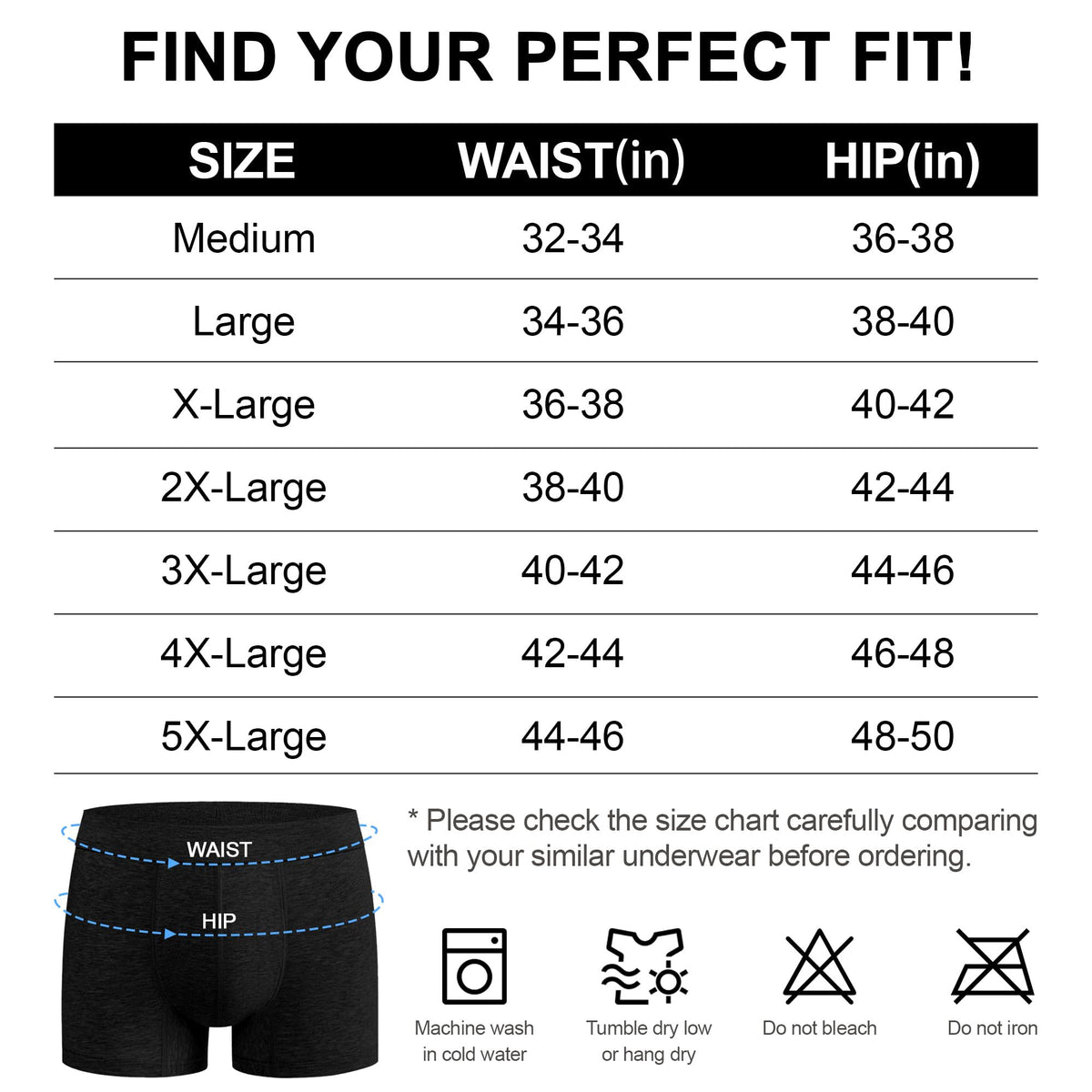 Mens Washable Incontinence Underwear 50ml Absorbent 4XL H11357
