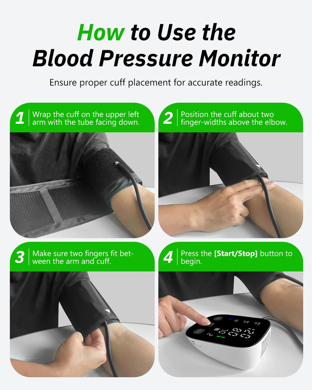 Blood Pressure Monitor Upper Arm Large Cuff Digital BP Machine E8352