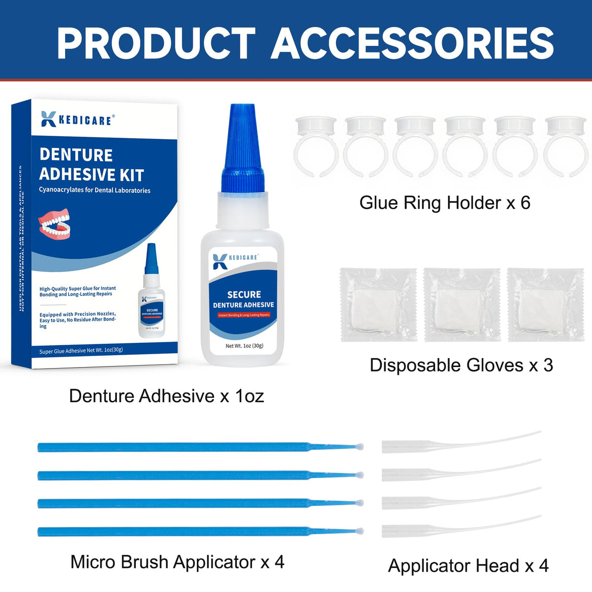 Denture Repair Glue Kit 1oz P6271