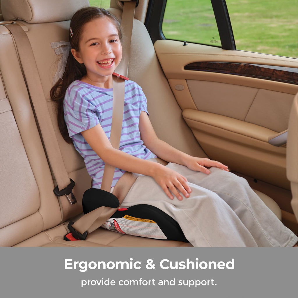 Black Backless Booster Car Seat, Pack of 2 R553