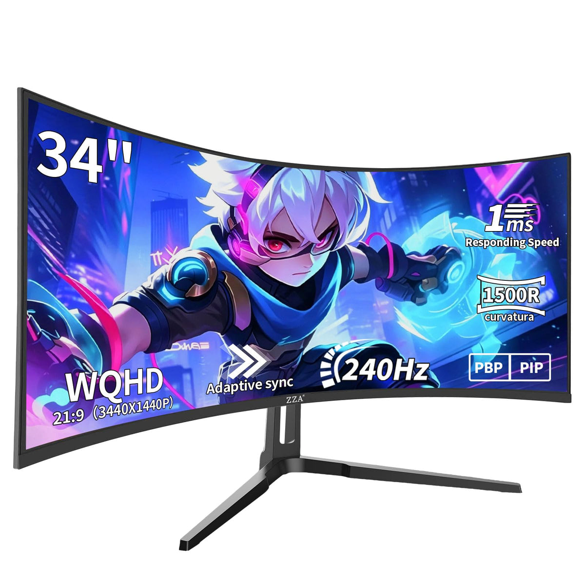 34 Inch Curved Ultrawide Gaming Monitor 240Hz WQHD O44502