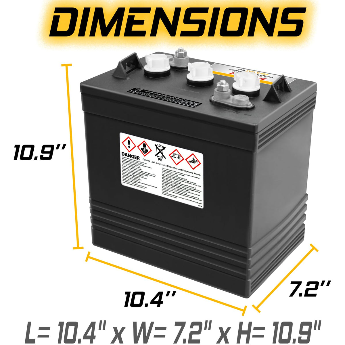 220Ah Deep Cycle Golf Cart Batteries 4-Pack Y185971