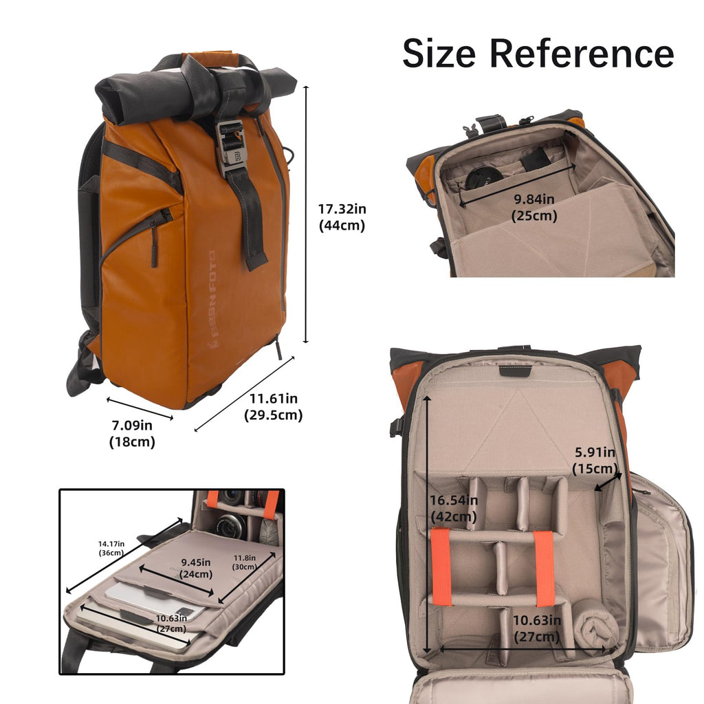 Waterproof Expandable Camera Backpack with Rain Cover V408
