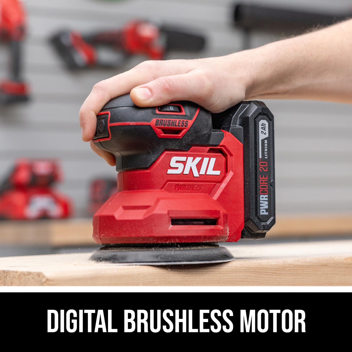 20V Brushless Random Orbital Sander Kit with 2.0Ah Battery and Charger O46617