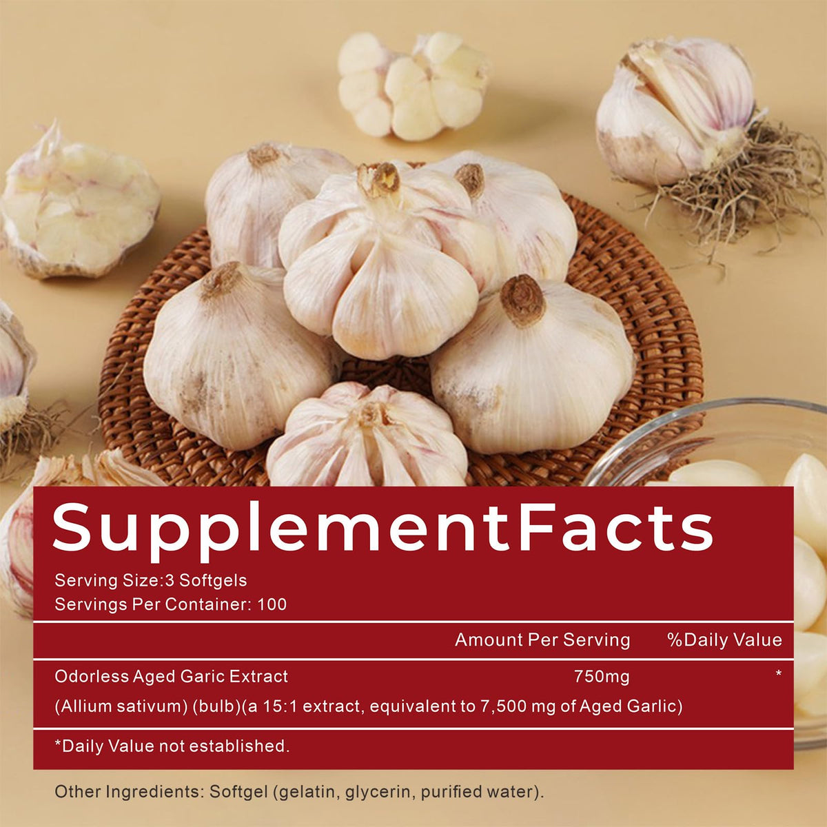 Aged Garlic Extract Capsules 300 Count X438