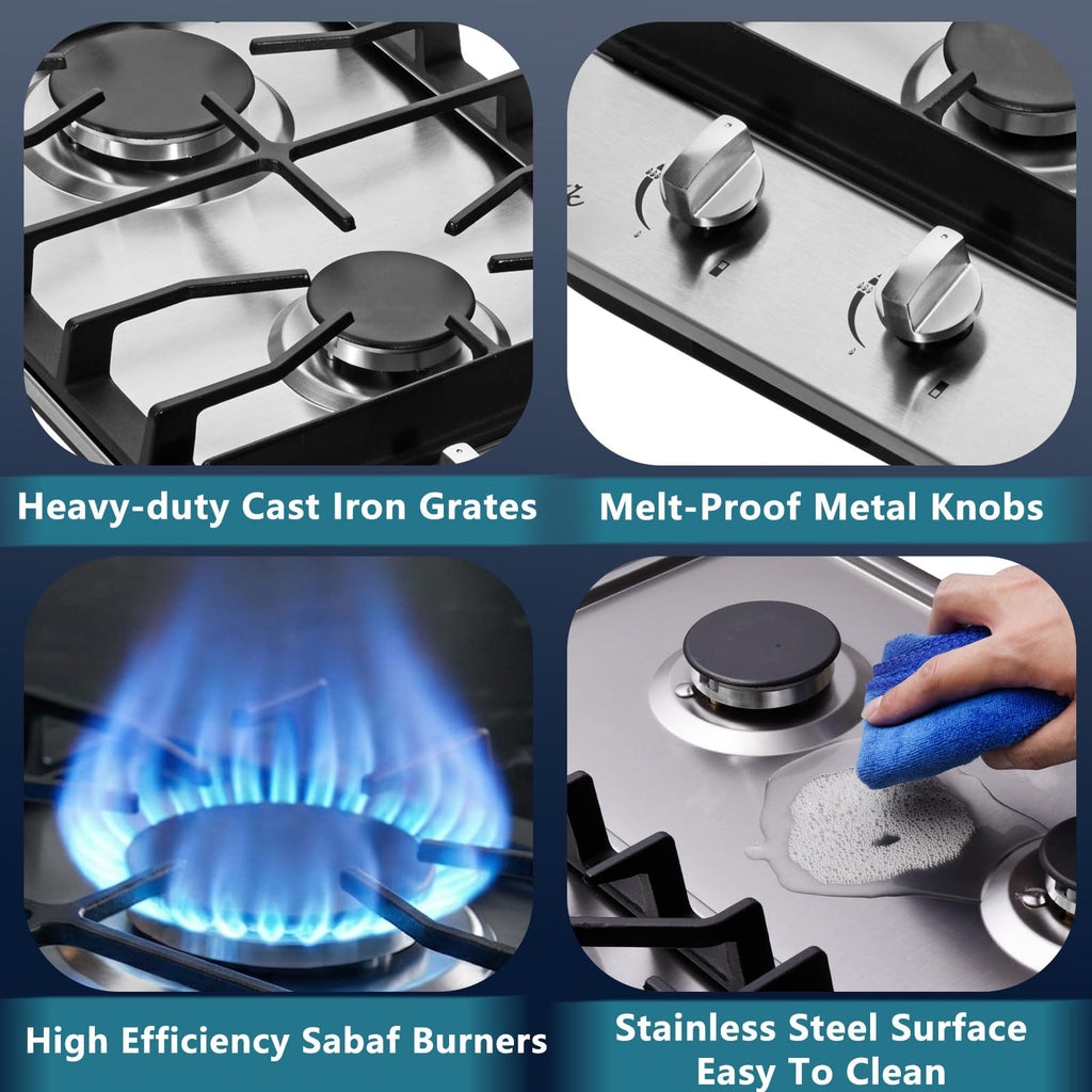 12 Inch 2 Burners Stainless Steel Gas Cooktop S254