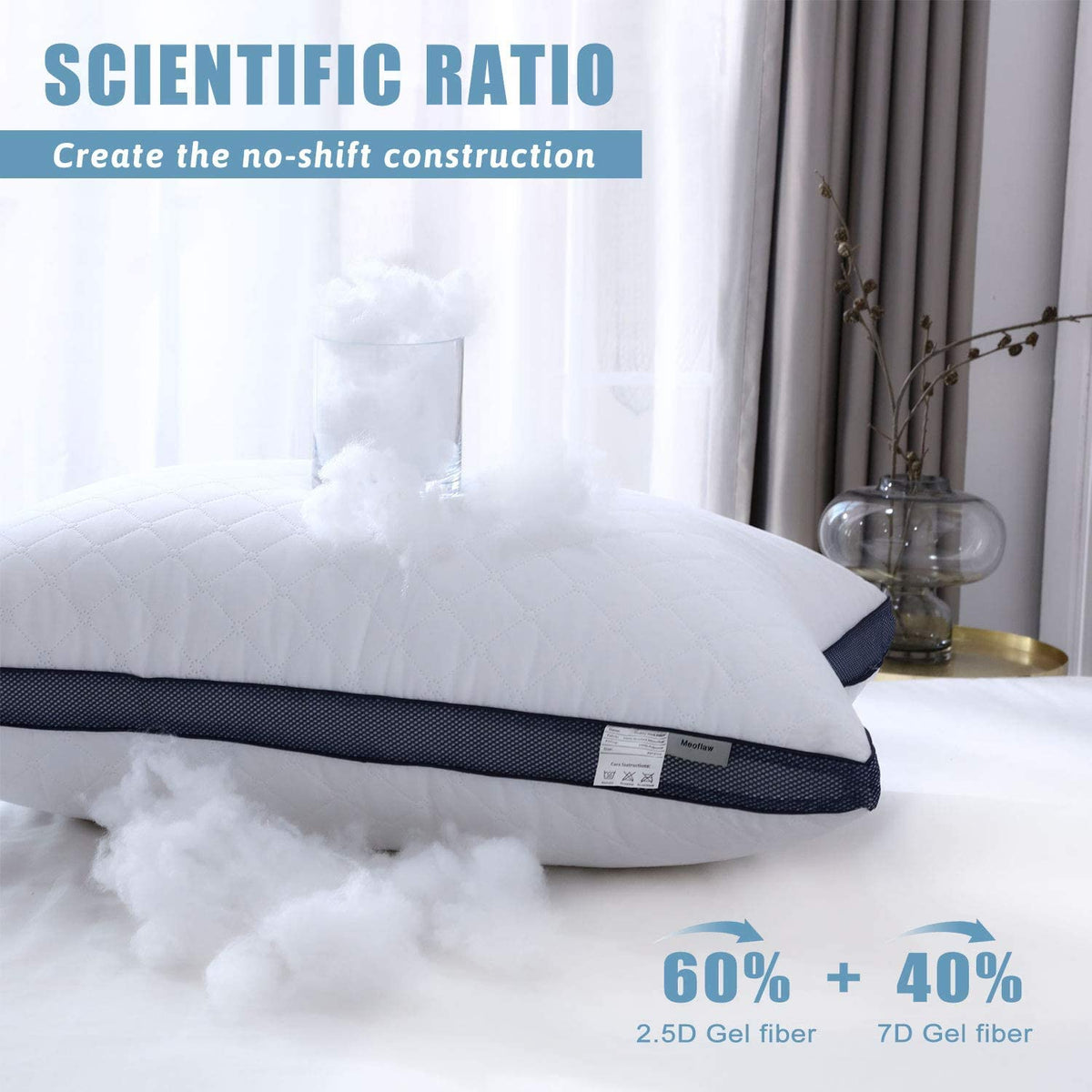 Queen Size Bed Pillows Set of 2 M458