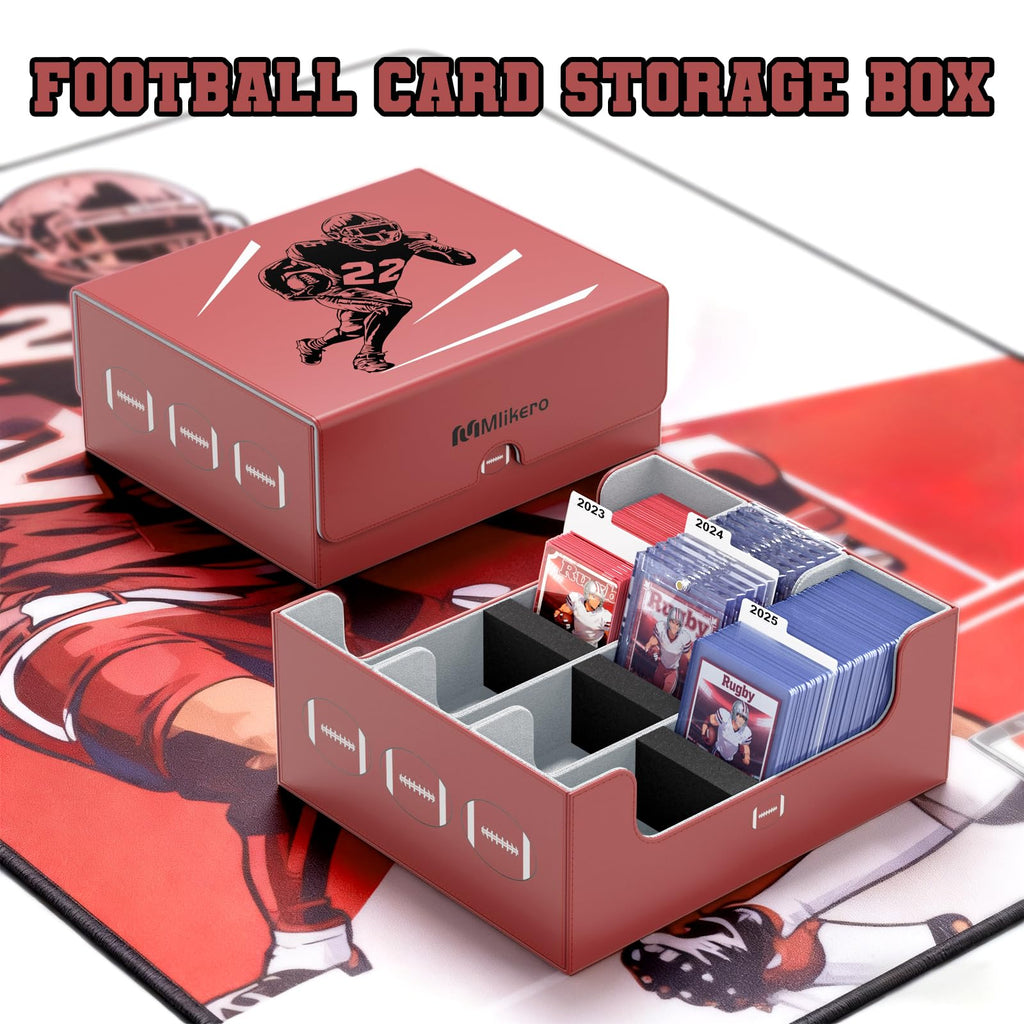 Football Card Storage Box with Magnetic Closure Z630