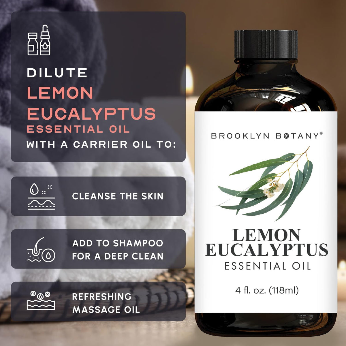 Lemon Eucalyptus & Lavender Essential Oils 4 Fl Oz Pack of 2 X185191