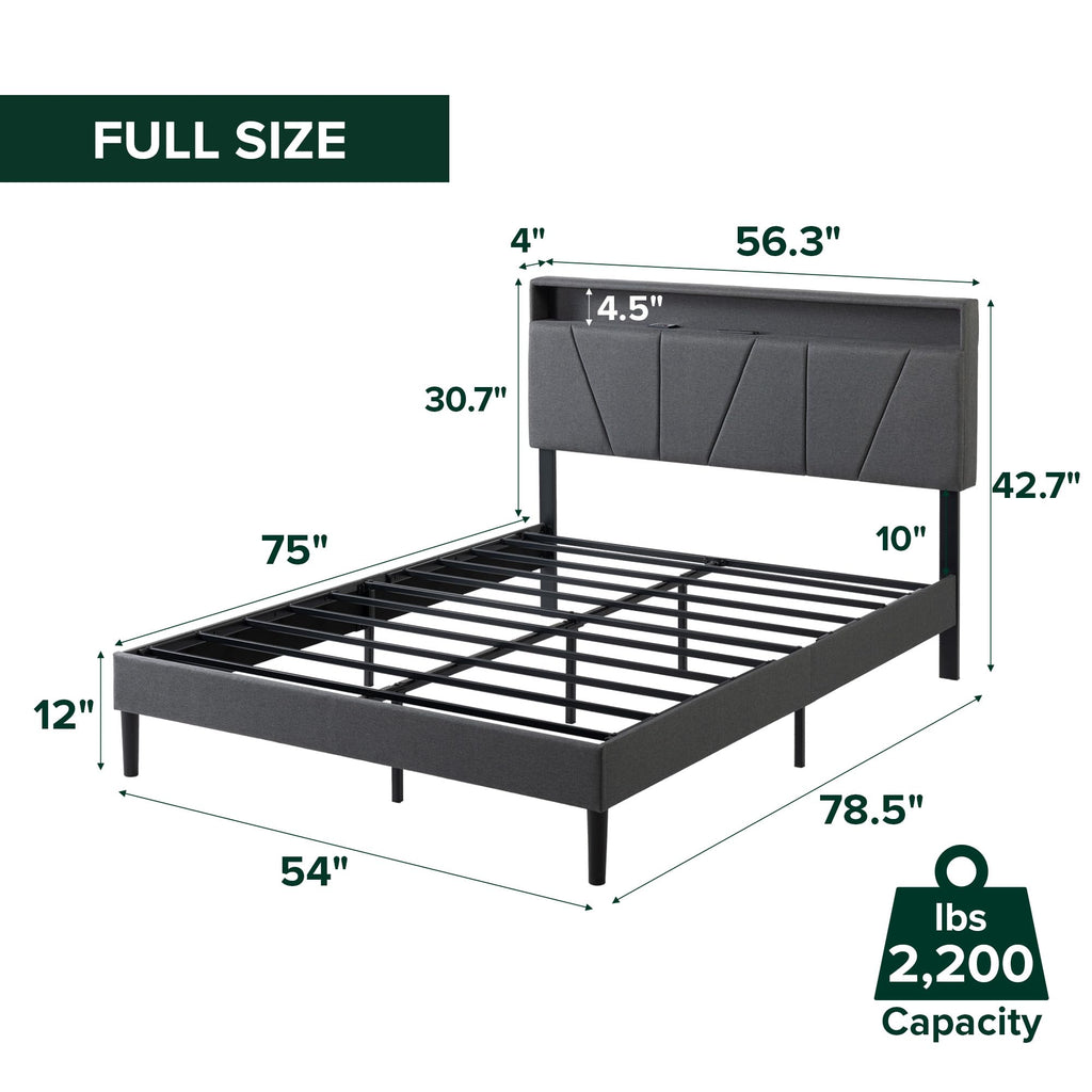 Upholstered Platform Bed Frame Full N238