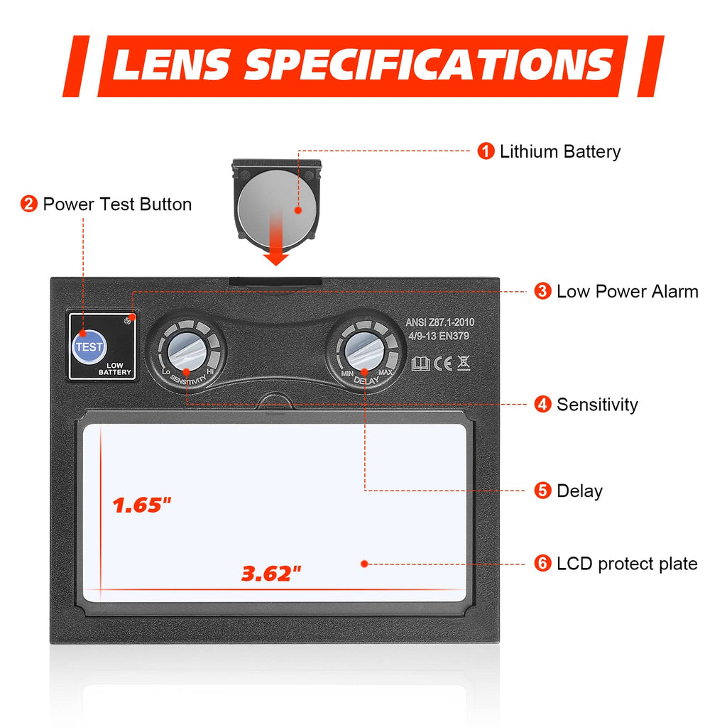 Auto Darkening Welding Lens T76408