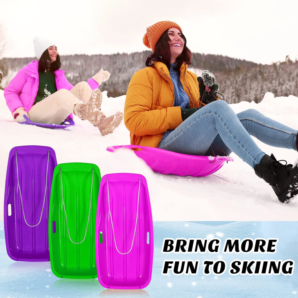 12 Pcs 35 Inch Plastic Snow Sleds O988135