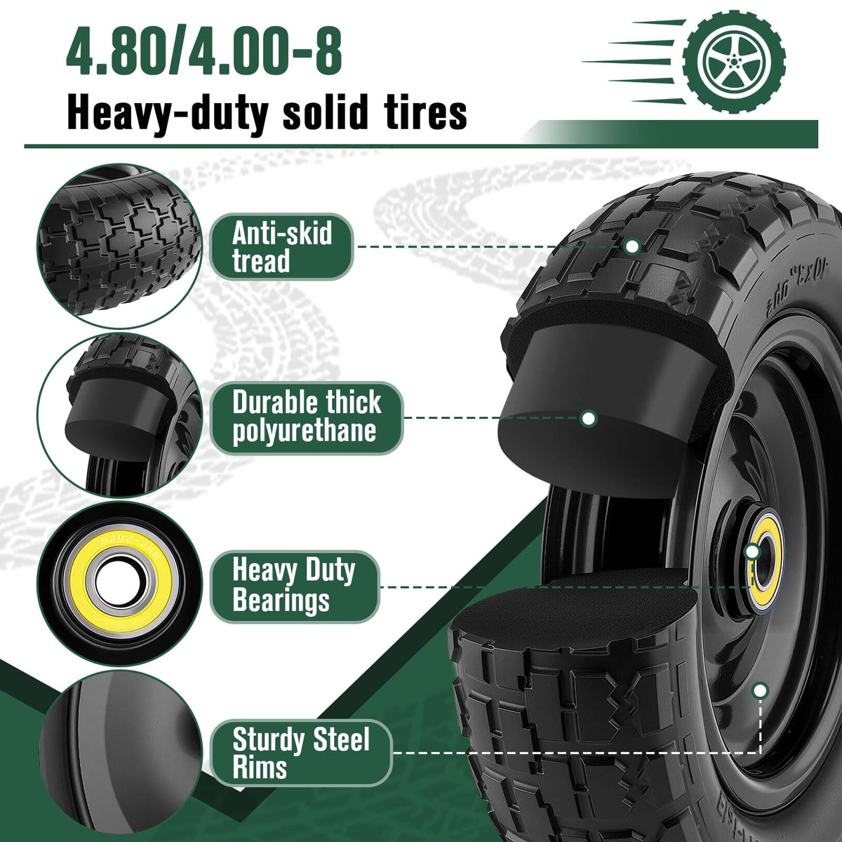 4.80/4.00-8 Wheelbarrow Tire N4823