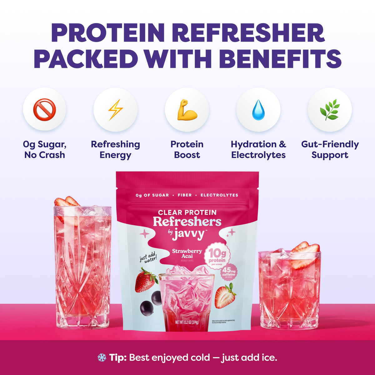 Clear Whey Protein Powder Strawberry Berry Acai K862